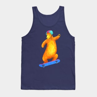 Skateboarder Bear Tank Top